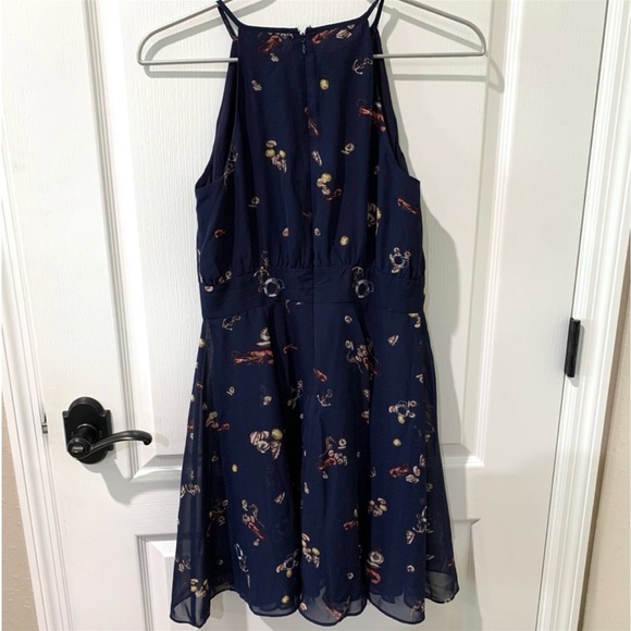 Sleeveless Navy Sea Print Madison Jules Dress - Picture 5 of 6